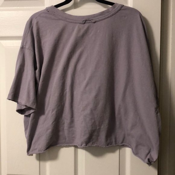 Womens Free People FP Movement Oversized Tee sz XL purple - Picture 5 of 6